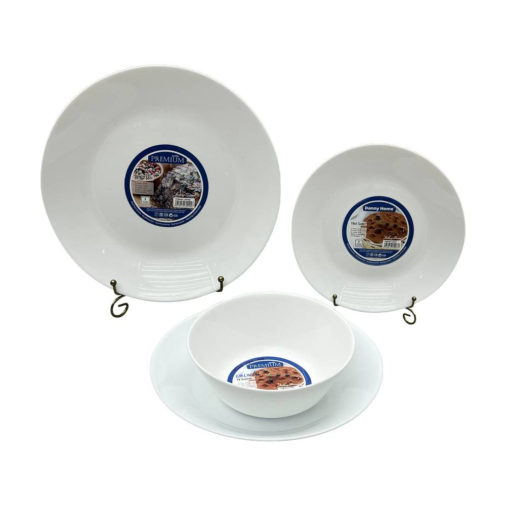 Vajilla de ceramica blanca 24 piezas