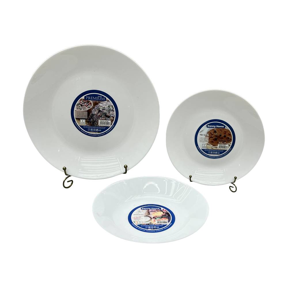 Vajilla de ceramica blanca 18 piezas