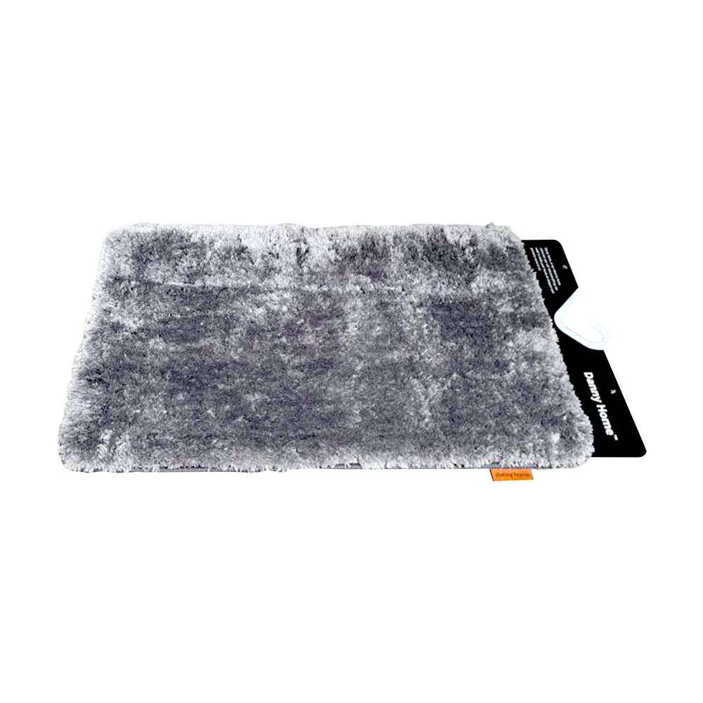 Alfombra decorativa de poliester 50x80 cm gris oscuro