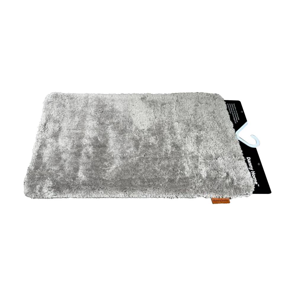 Alfombra decorativa de poliester 50x80 cm gris