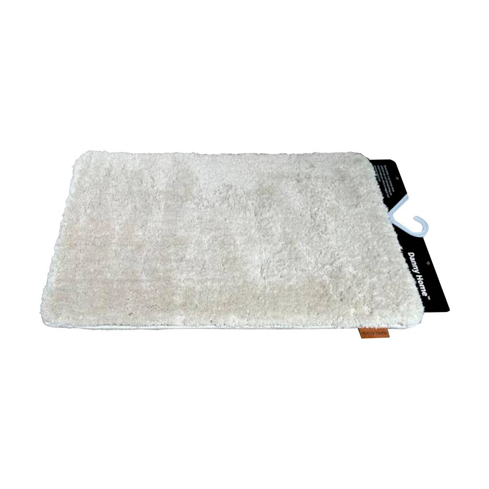 Alfombra decorativa de poliester 50x80 cm gris claro