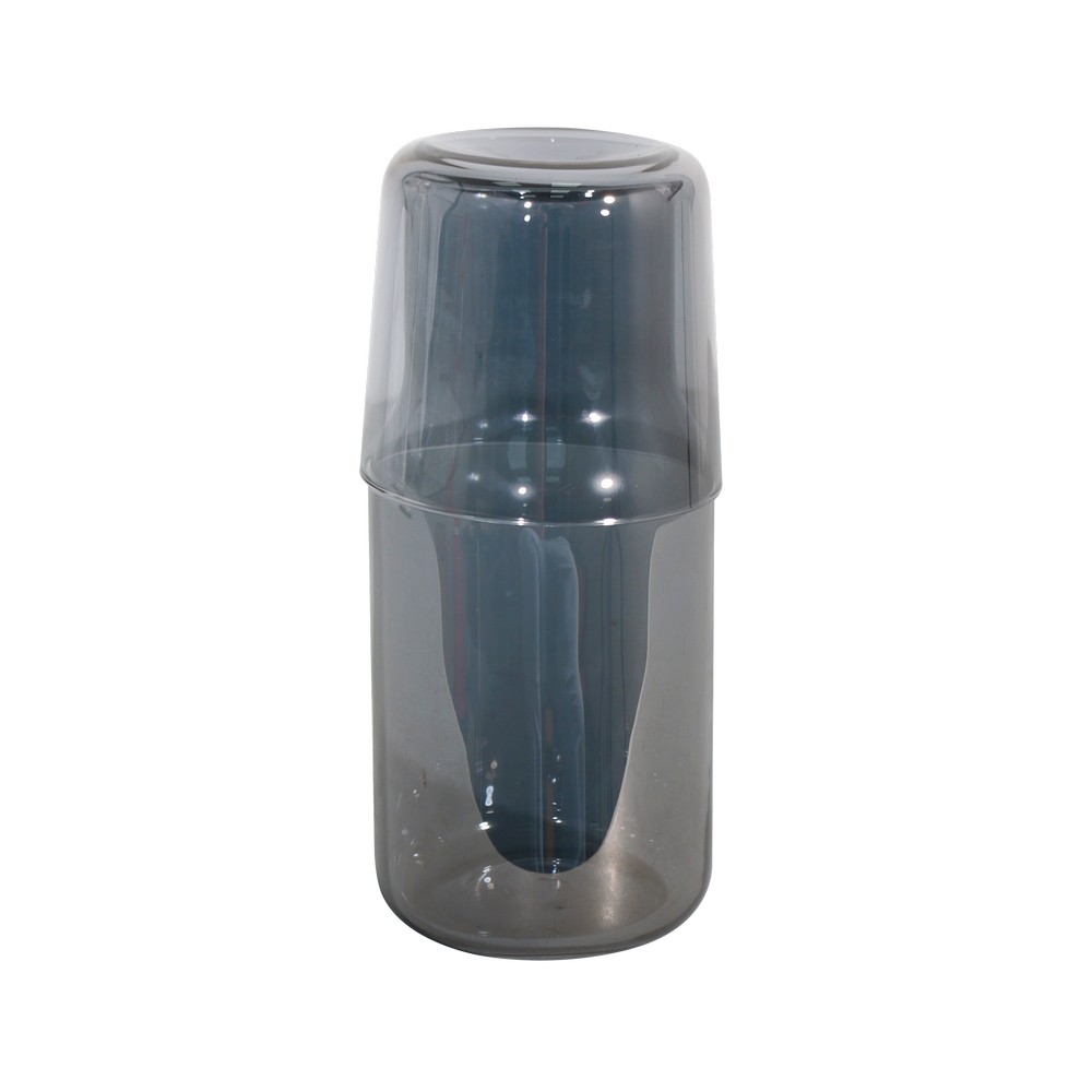 Jarra para agua con vaso de vidrio gris torna cb05-37