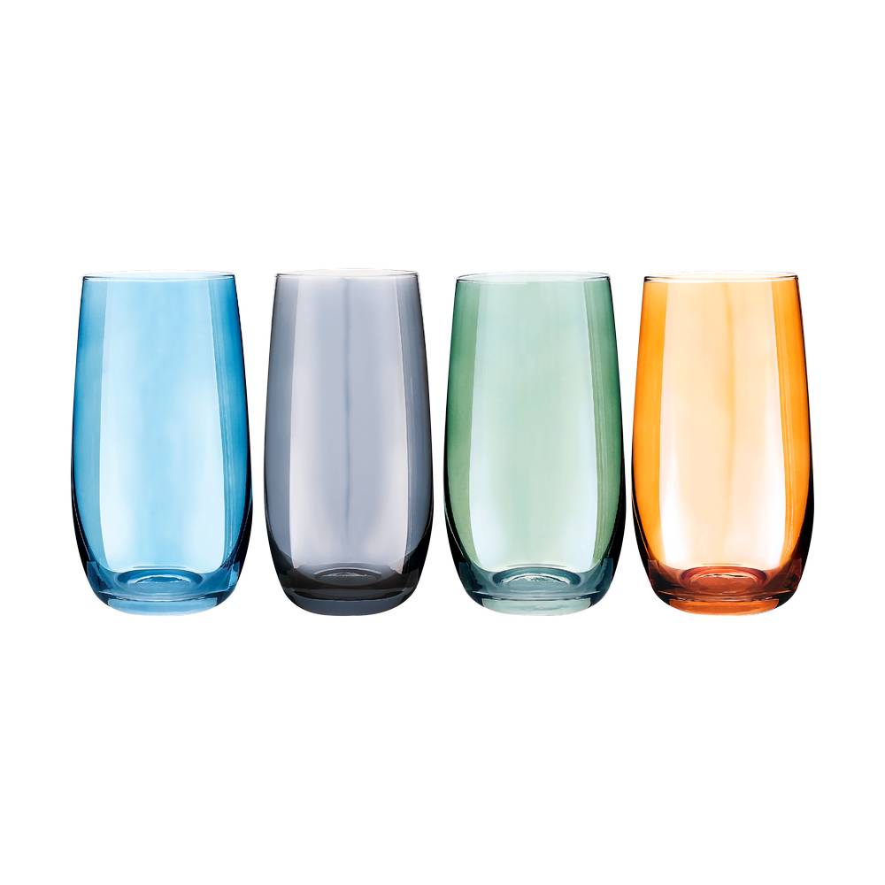 Vaso de vidrio 490 ml 4 piezas