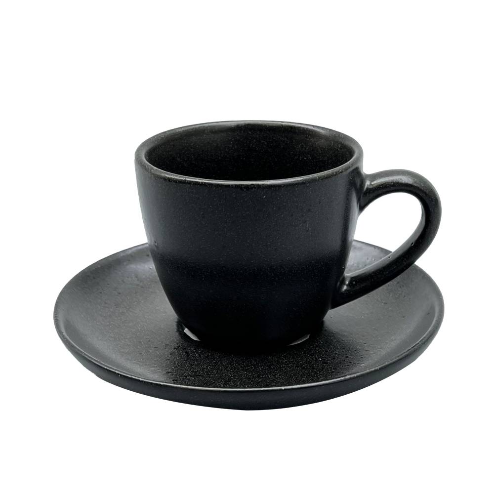 Taza y plato de porcelana 100 ml