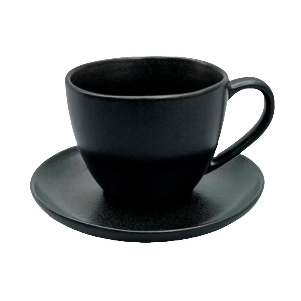 Taza y plato de porcelana 300 ml