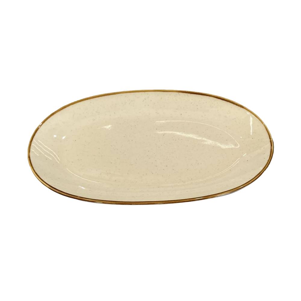 Plato para servir de porcelana 16.5x30x3 cm
