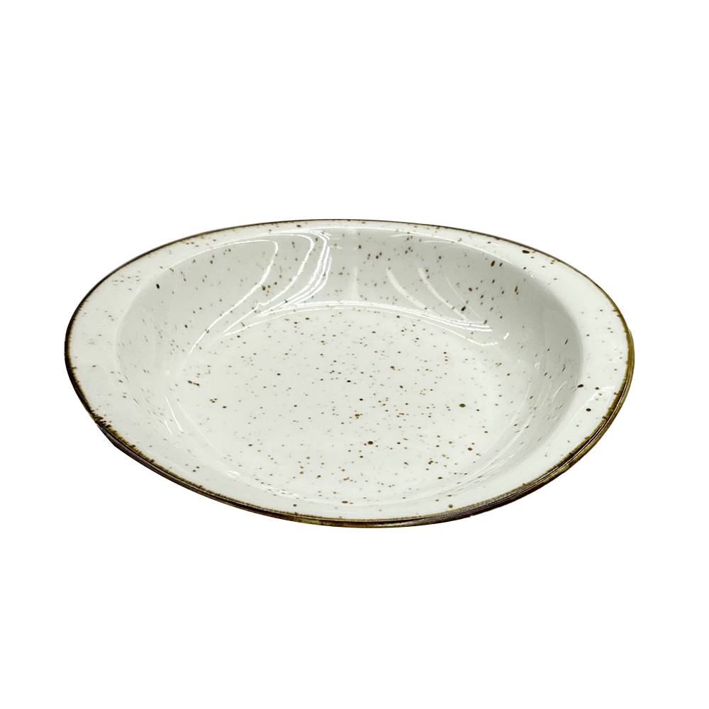 Plato hondo para sopa de porcelana 22.2 cm