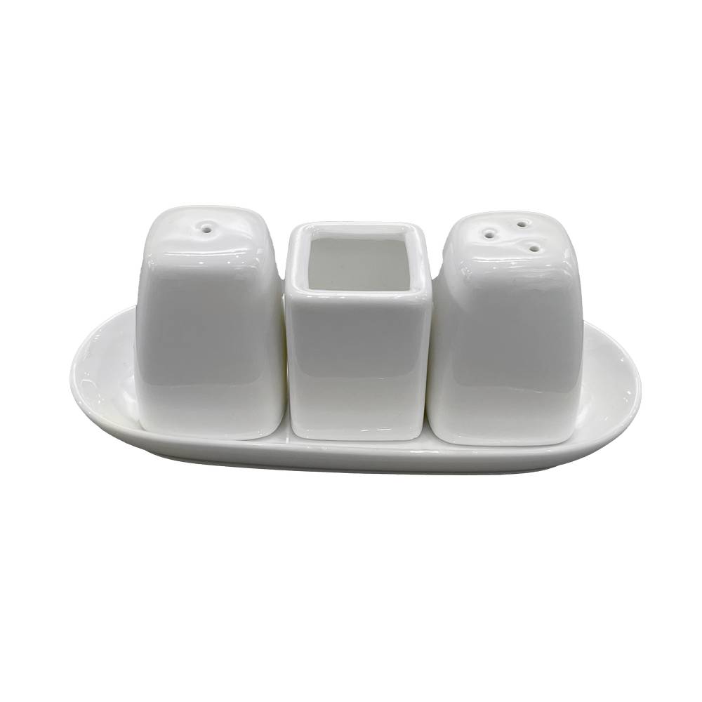 SALERO DE PORCELANA 7.5x7.5x6.5 cm 4 PIEZAS