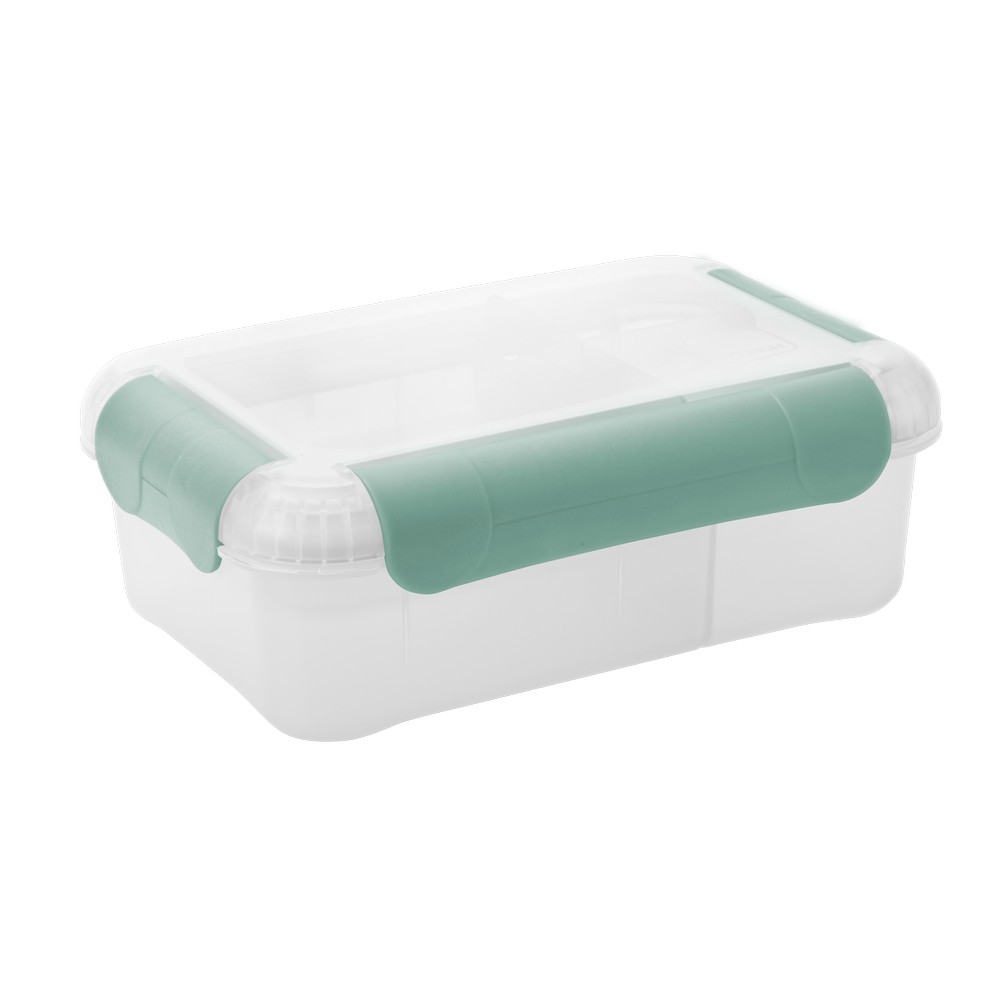 Deposito rectangular de plastico 1.6 l verde
