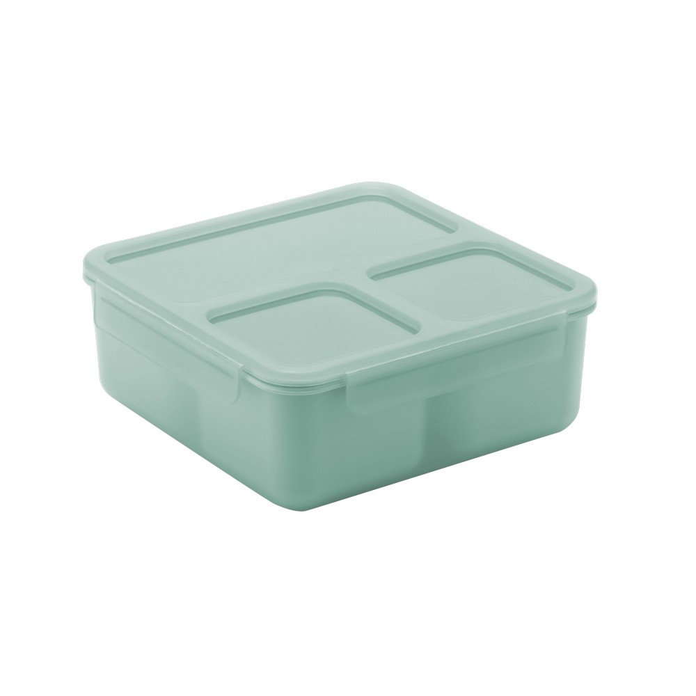 Deposito cuadrado de plastico verde