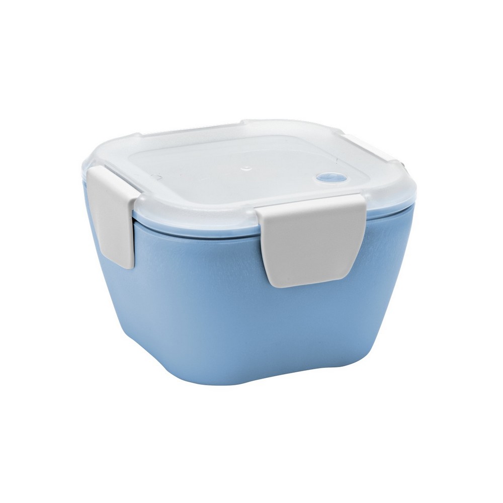 Deposito cuadrado de plastico 650 ml celeste