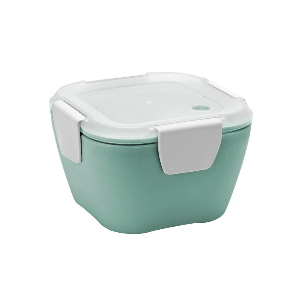 Deposito cuadrado de plastico 650 ml verde