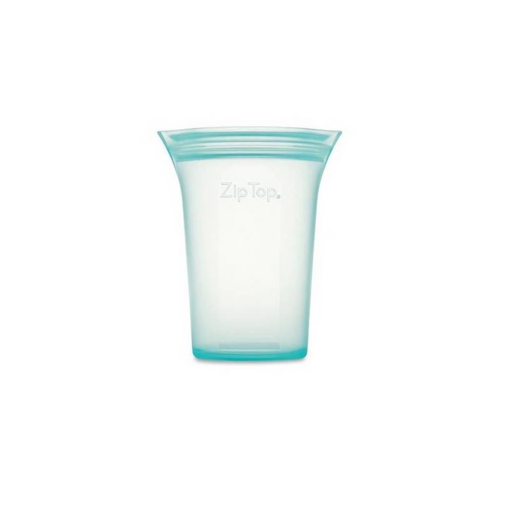 Bolsa reutilizable para alimentos tipo cup 8 onzas celeste