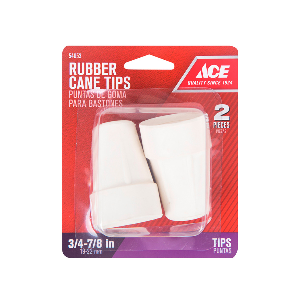 Punta caucho blanco para baston 5 centimetros