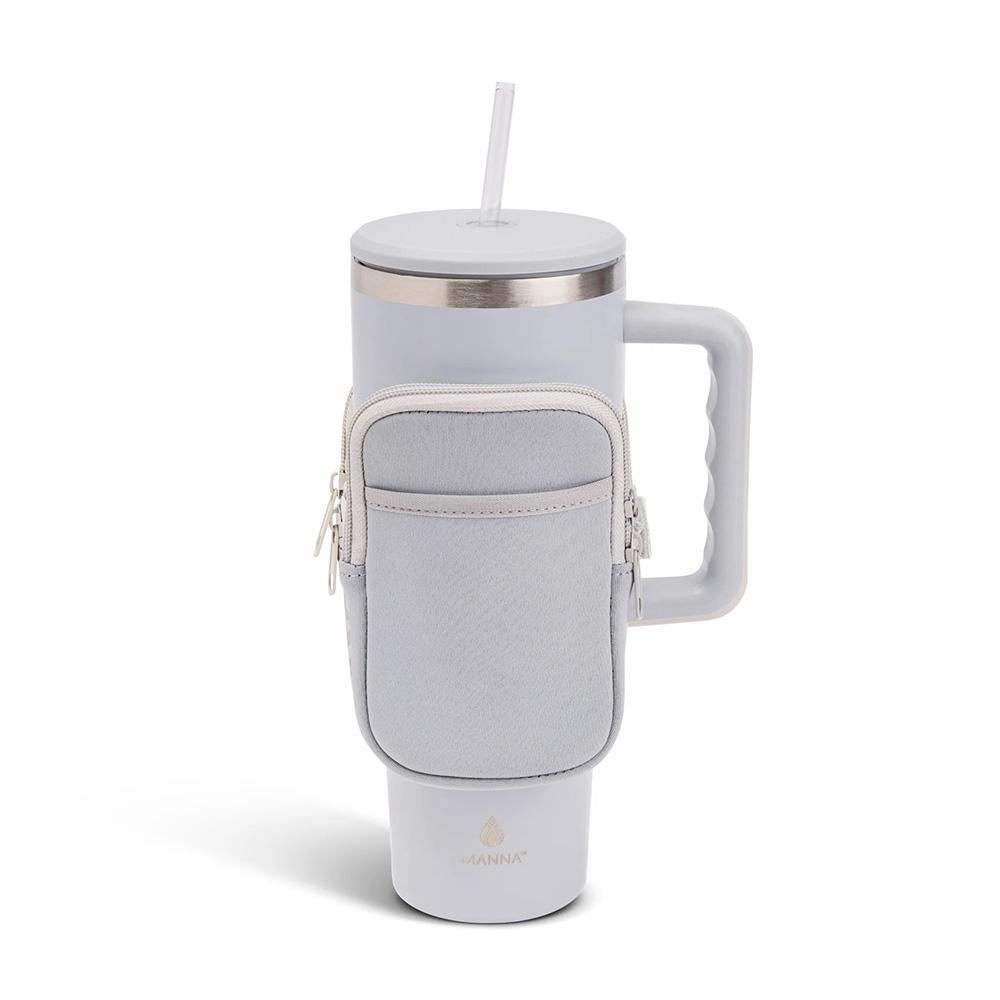 Vaso térmico con bolsa 1.1 l color gris claro