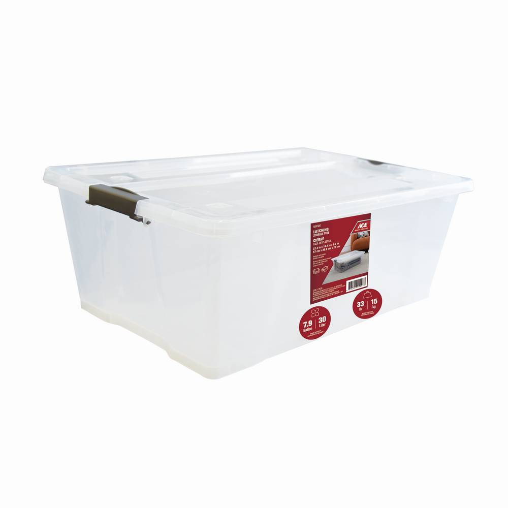 Caja organizadora de plastico 30 l transparente
