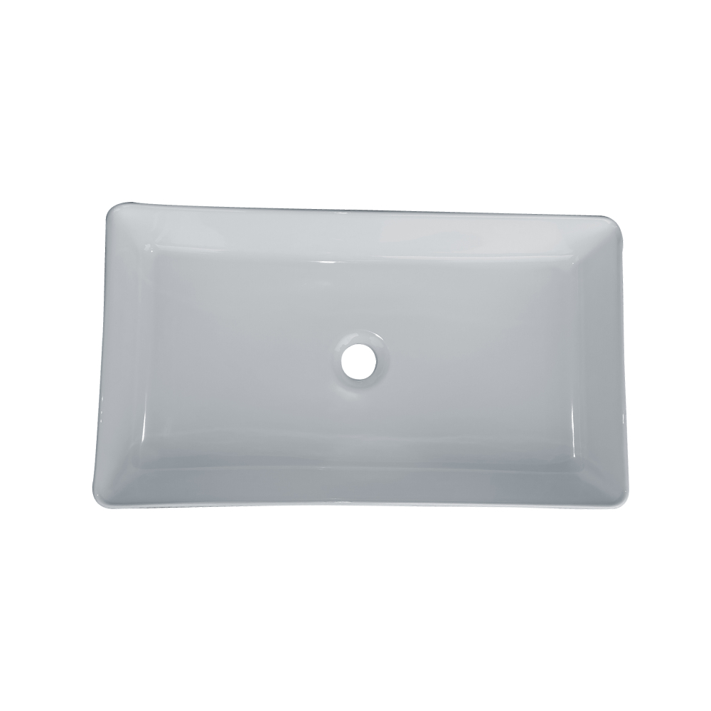 Lavamano de sobreponer rectangular blanco