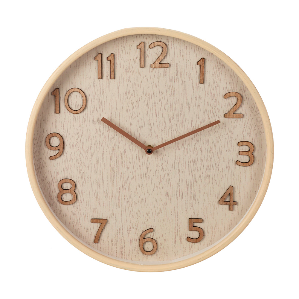 Reloj de pared con madera 38x5 cm wook look gris