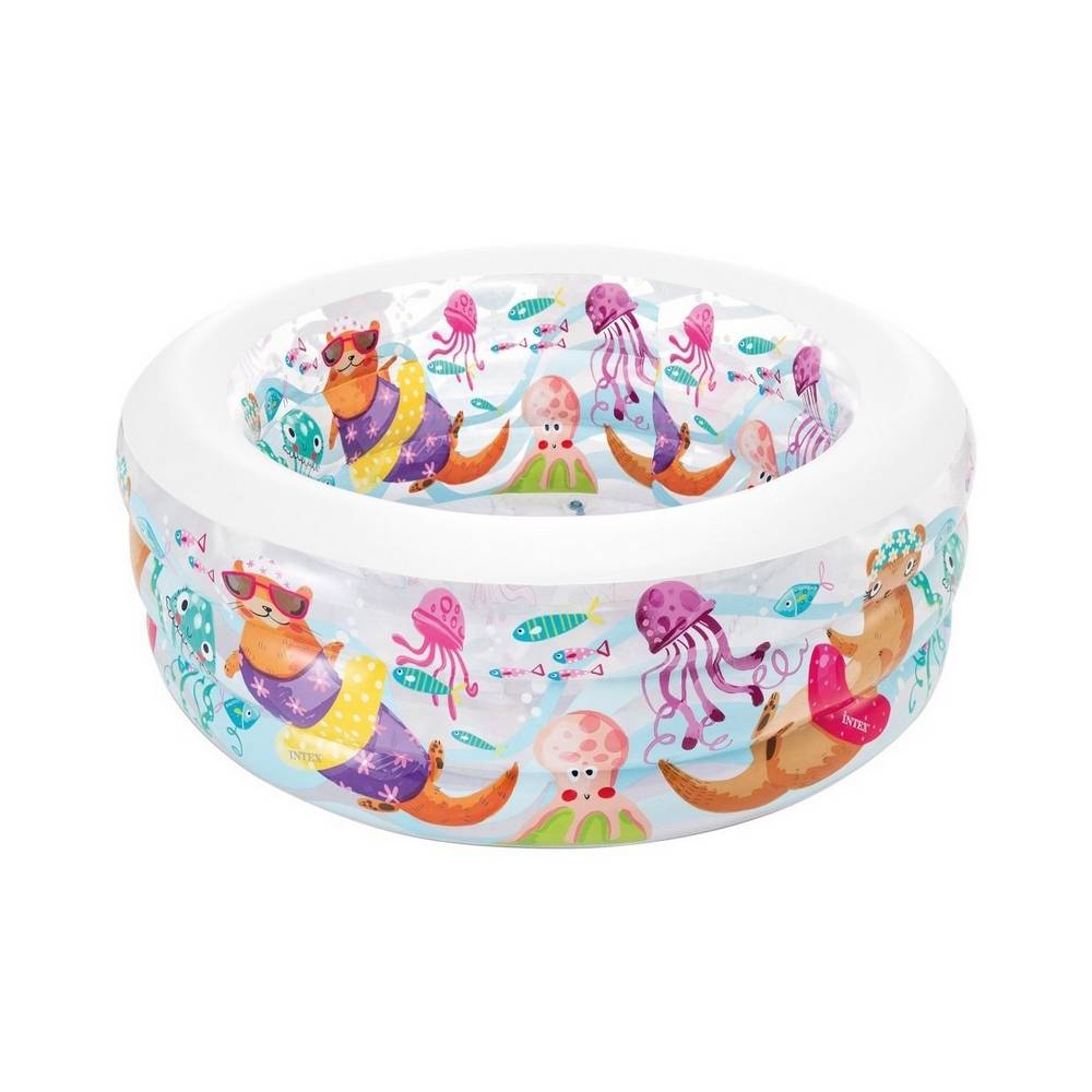 Piscina inflable redonda animales marinos para niños 6+ años 152x56 cm