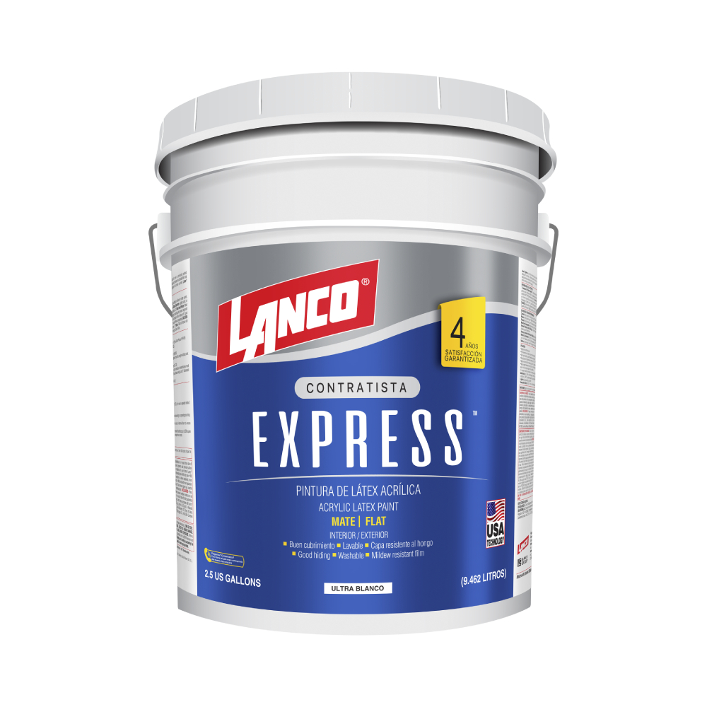 Pintura látex blanco mate 9.46 l