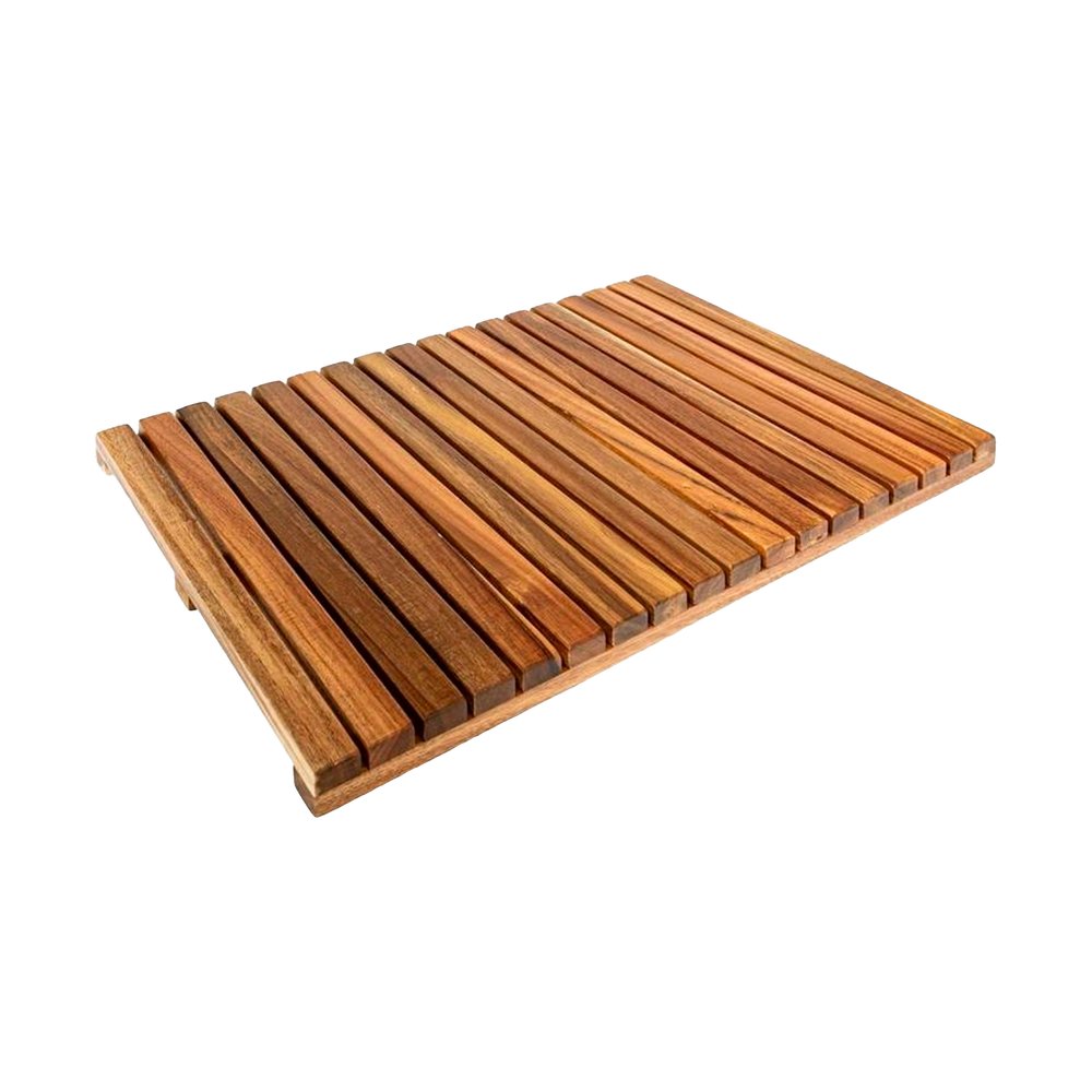 Alfombra de madera acacia para baño 53x36 cm