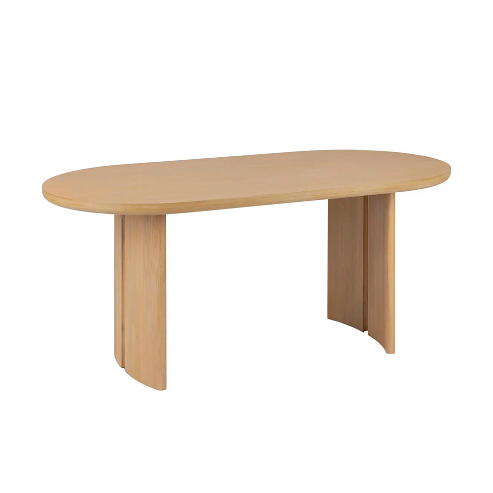 Mesa de comedor de madera acacia 180x90x76 cm lousada beige