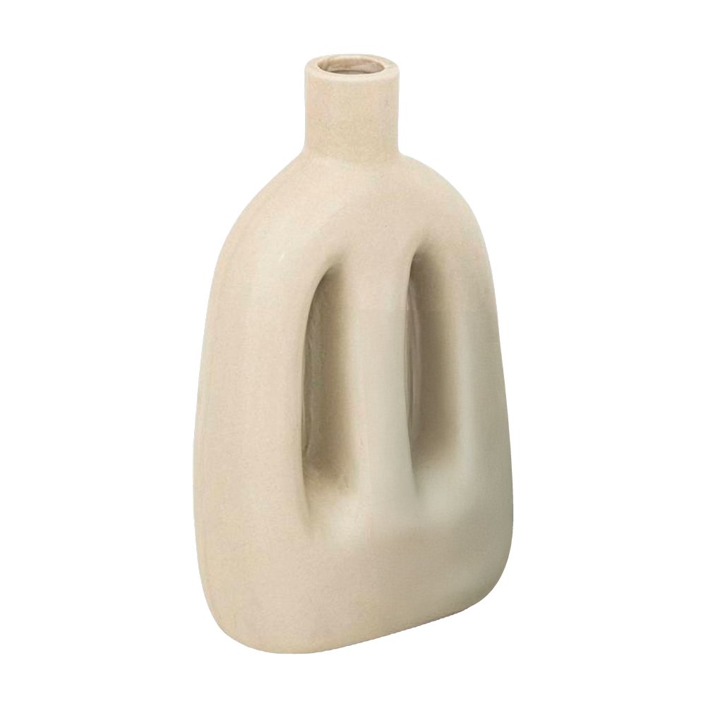 Florero de ceramica blanco grande