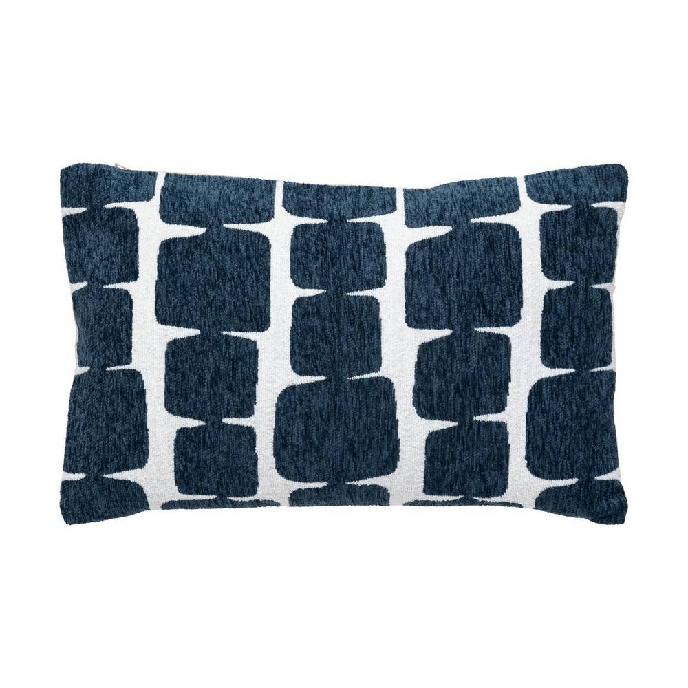 Cojín decorativo con zipper 50 x 30 cm color azul