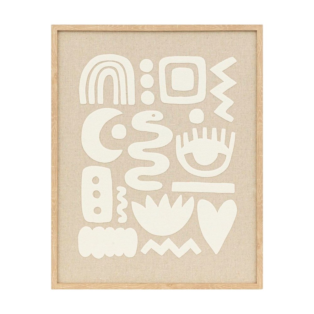 Cuadro decorativo 3d de 40 x 50 cm color beige