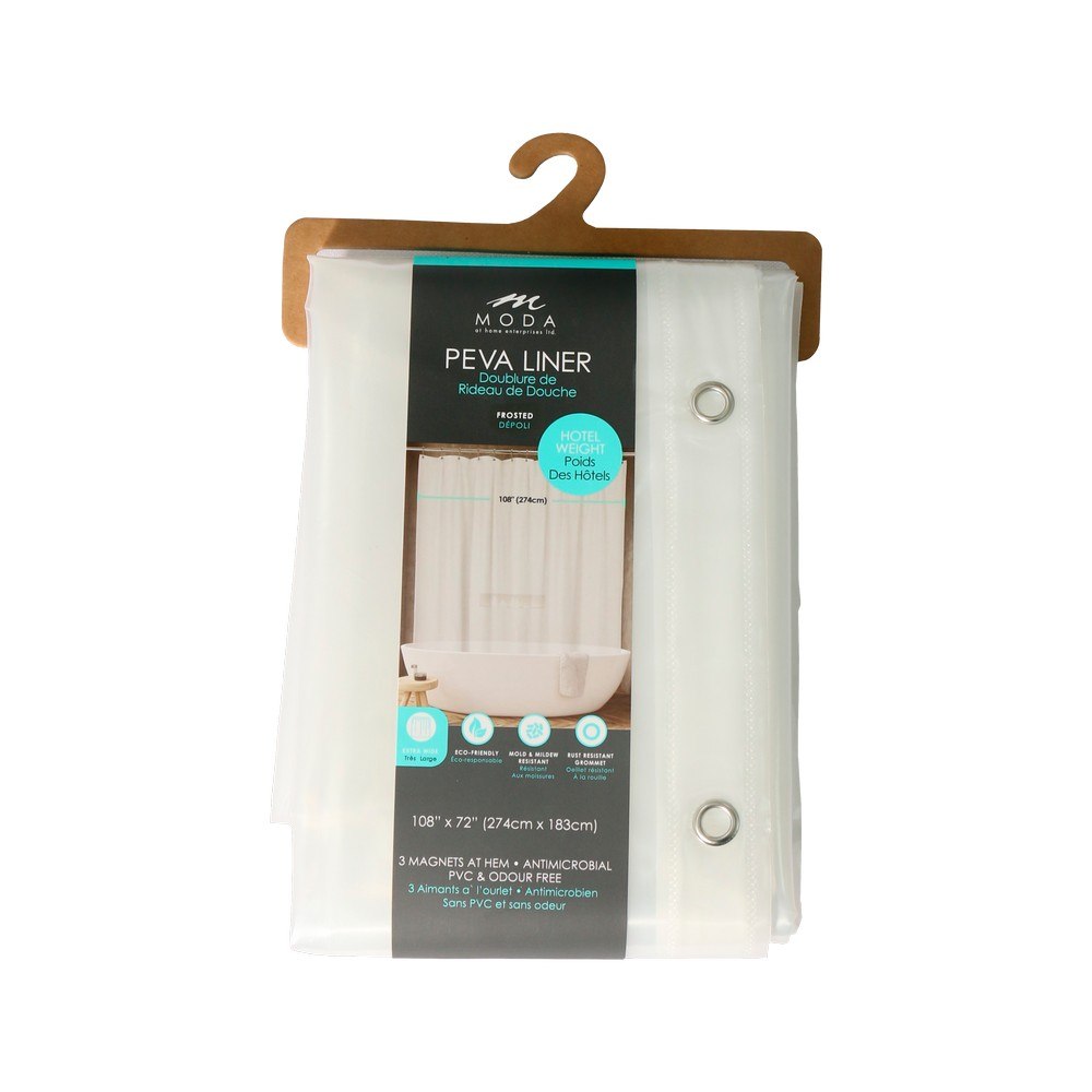 Cortina para baño 274.3x182.8 cm escarcha