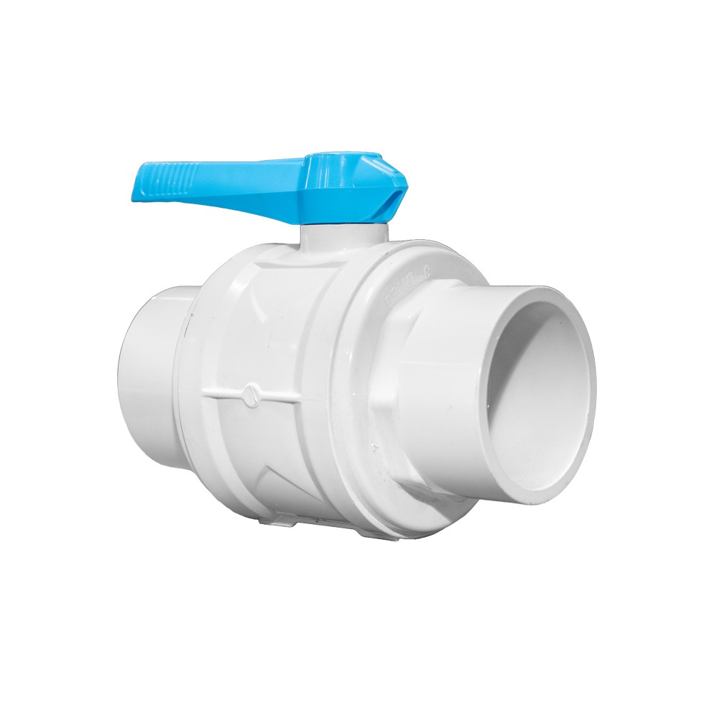Válvula pvc bola sin rosca 76.2 mm (3 pulgadas)