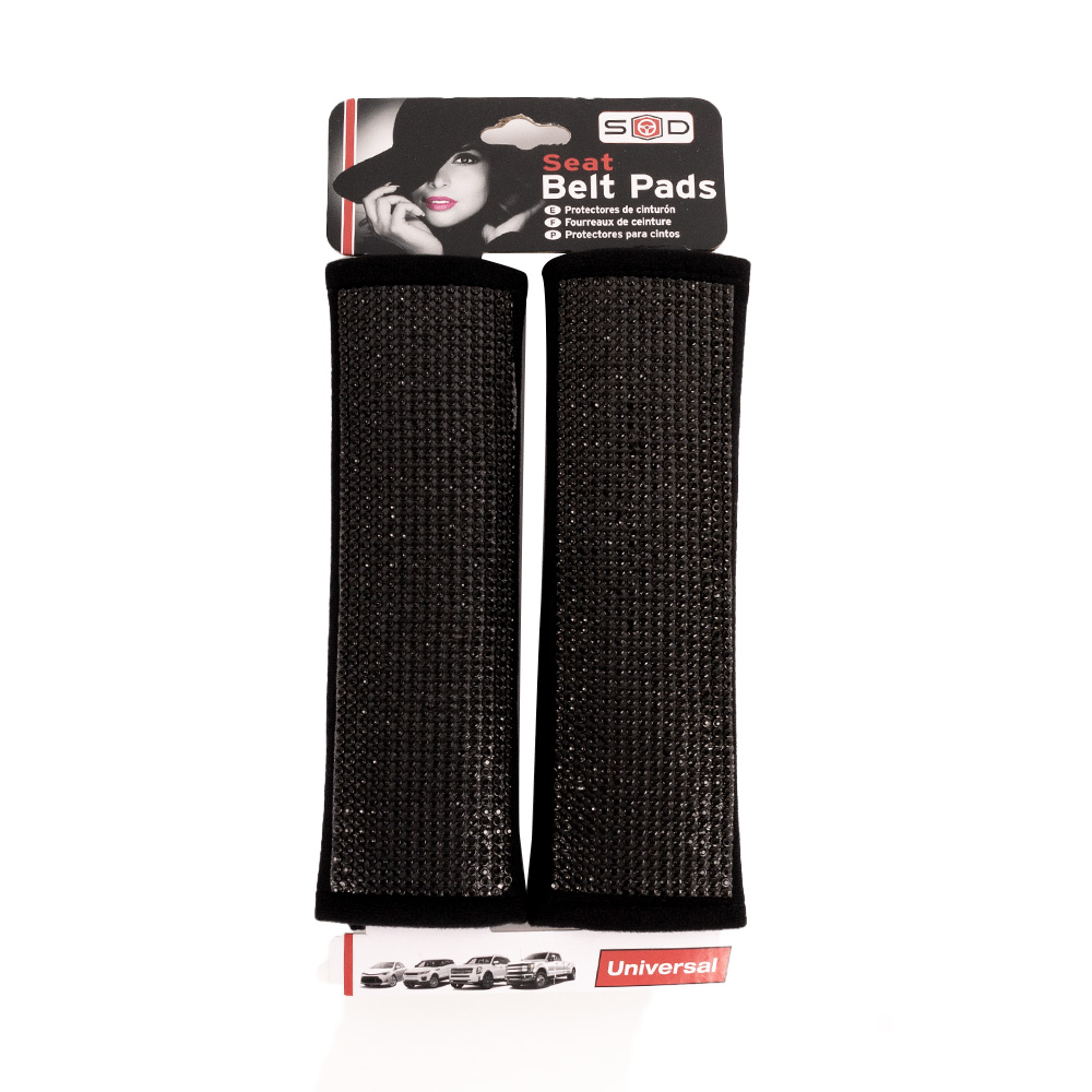 Forro para cinturon bling diamonds negro 2 pcs