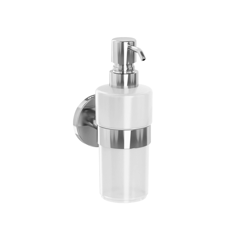 Dispensador de jabon creta de pared acero inox acabado cromado