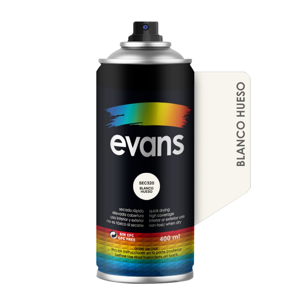 Pintura en spray color blanco hueso 400 ml oz)