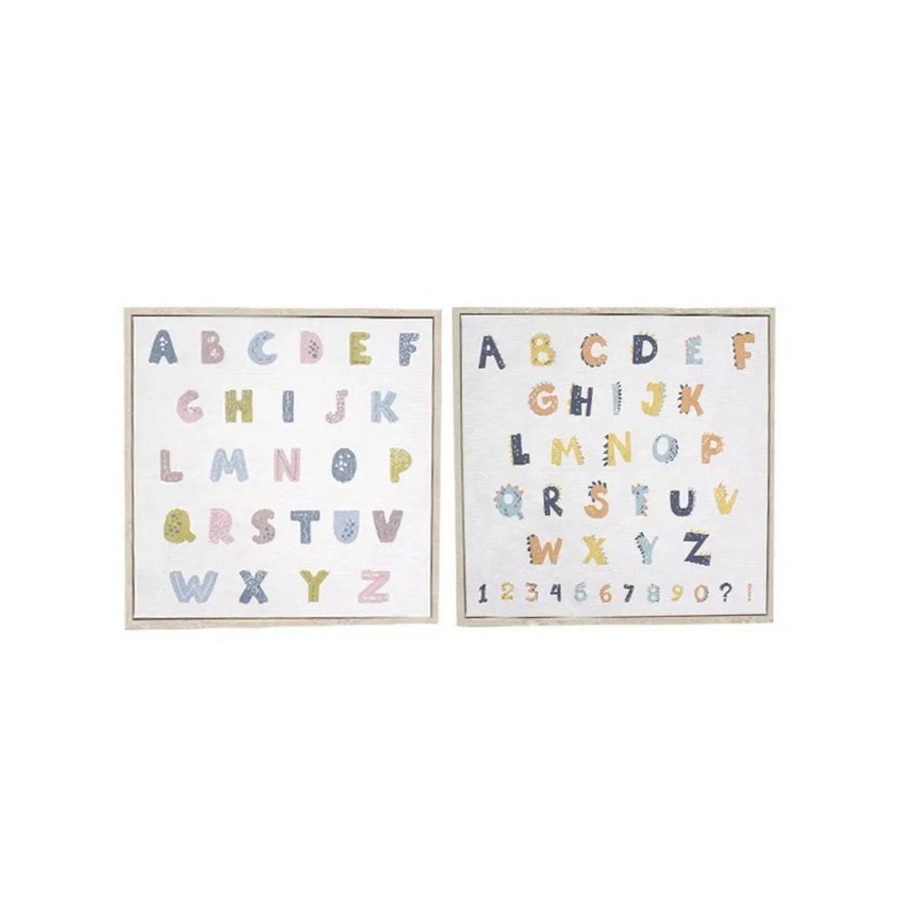 Cuadro decorativo abc 40x40 cm surtido