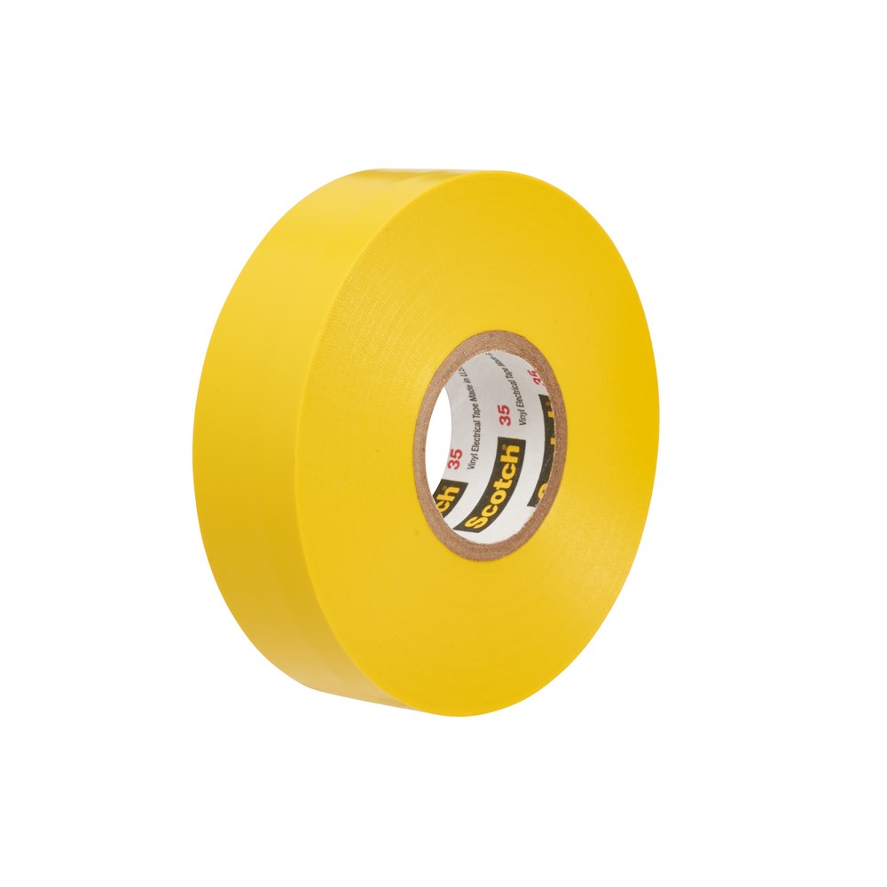 Cinta aislante amarilla 3/4 pulg 20.1 m (19.05 mm x 20.1 m) 35