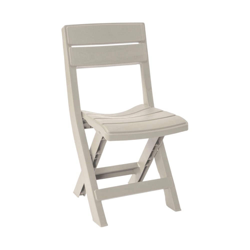 Silla plegable de plástico 47.5 x 42 x 81 cm color taupe