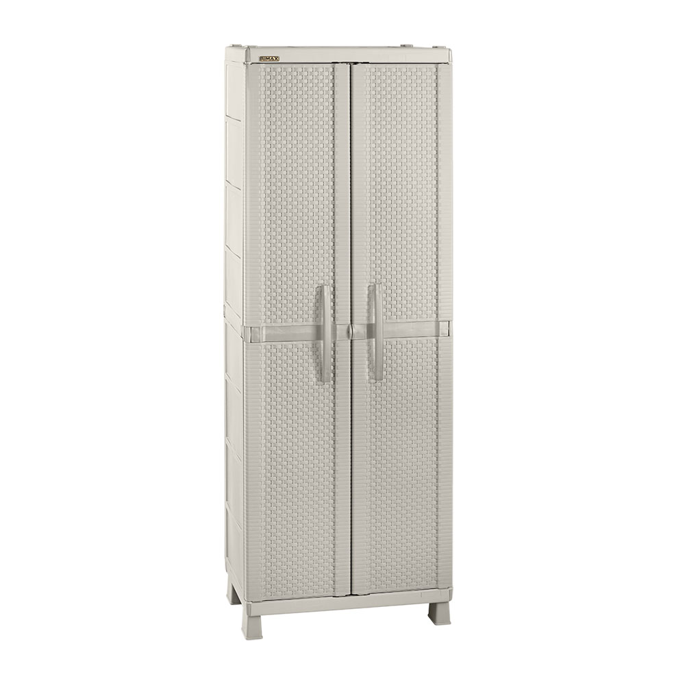 Armario plastico 65x45x189 cm grande rattan taupe