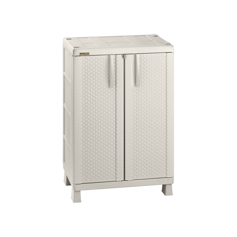 Armario plástico tipo rattan de 65 x 45 x 101.5 cm