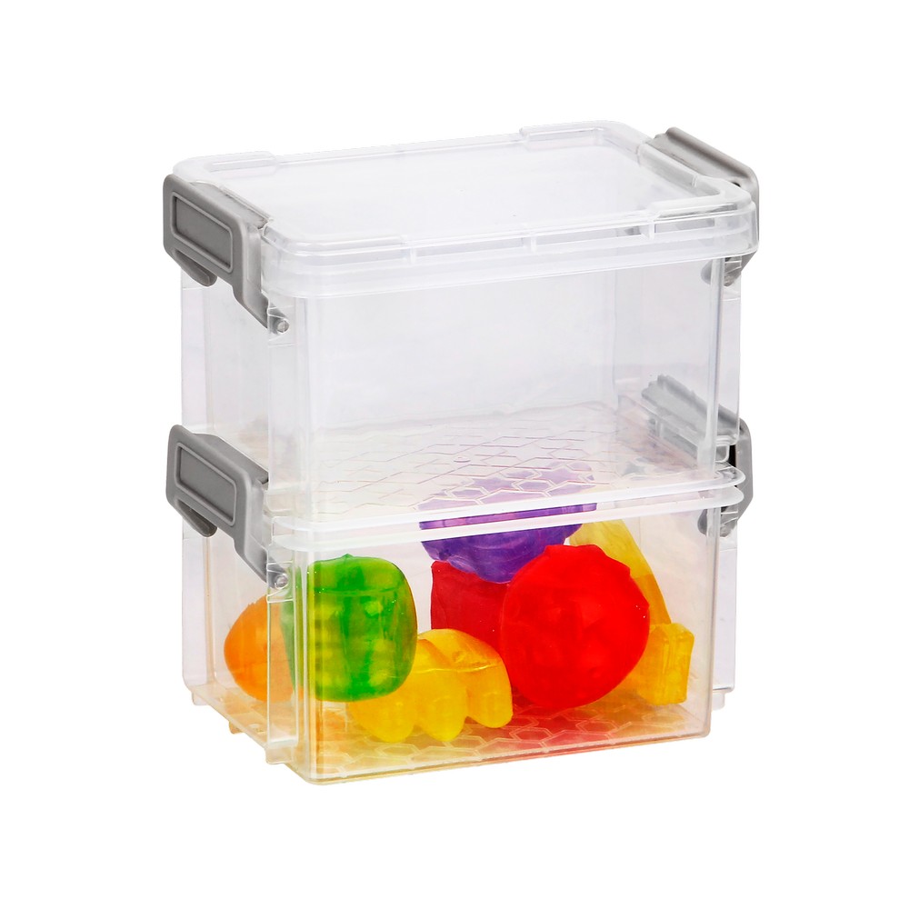 Caja organizadora de plastico 370 ml 2 piezas