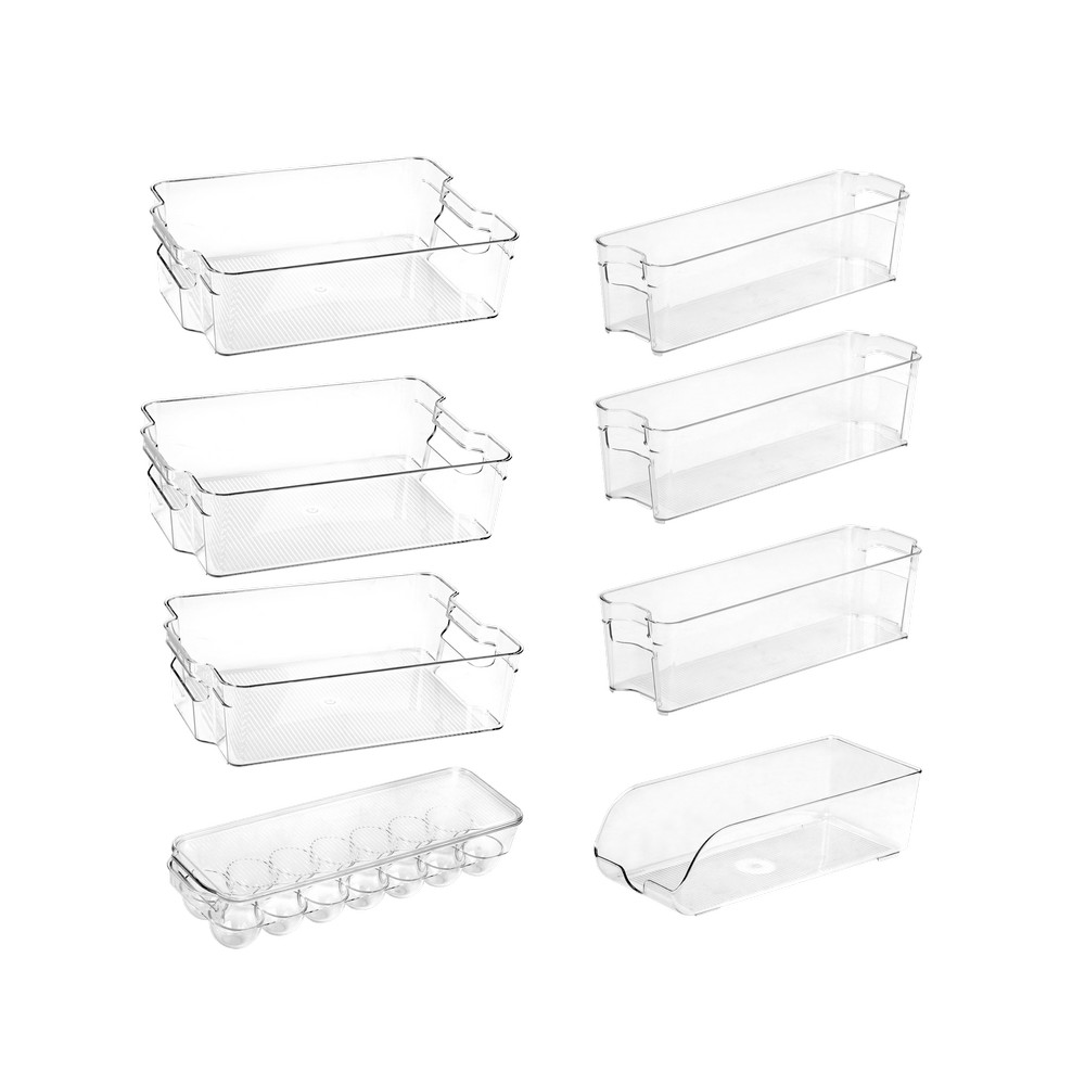 Caja organizadora acrilica para refrigerador 8 piezas