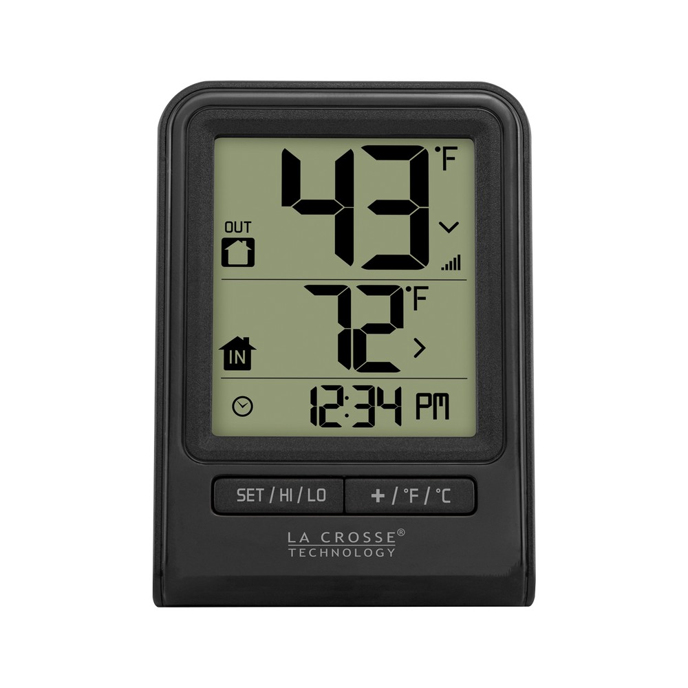 Termometro digital para exterior negro