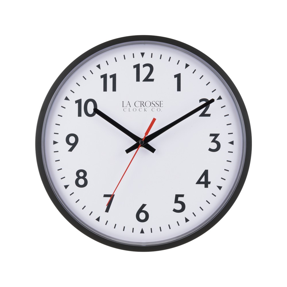 Reloj de pared con borde negro