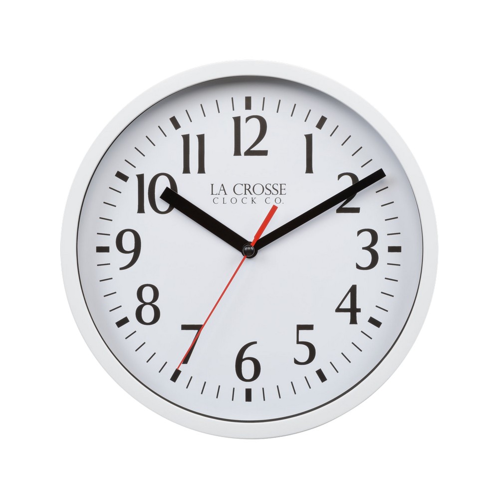 Reloj de pared con borde blanco 20.3 cm