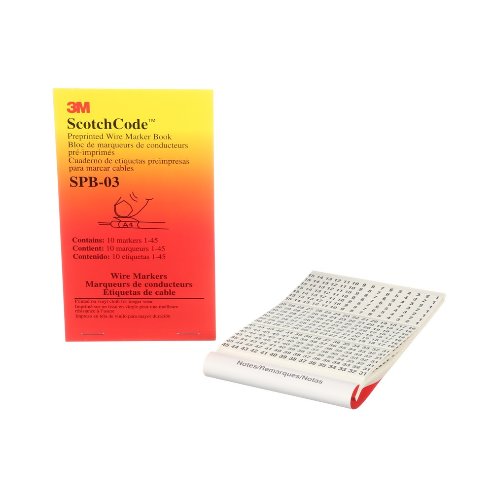 Libreta numerica para señalizar cable electrico 1-45