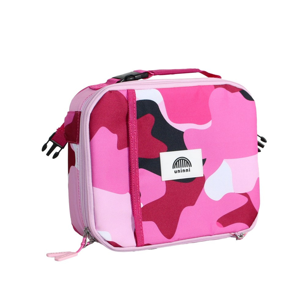 Lonchera de poliéster diseño camuflaje de 26.5x8.2x21.5 cm