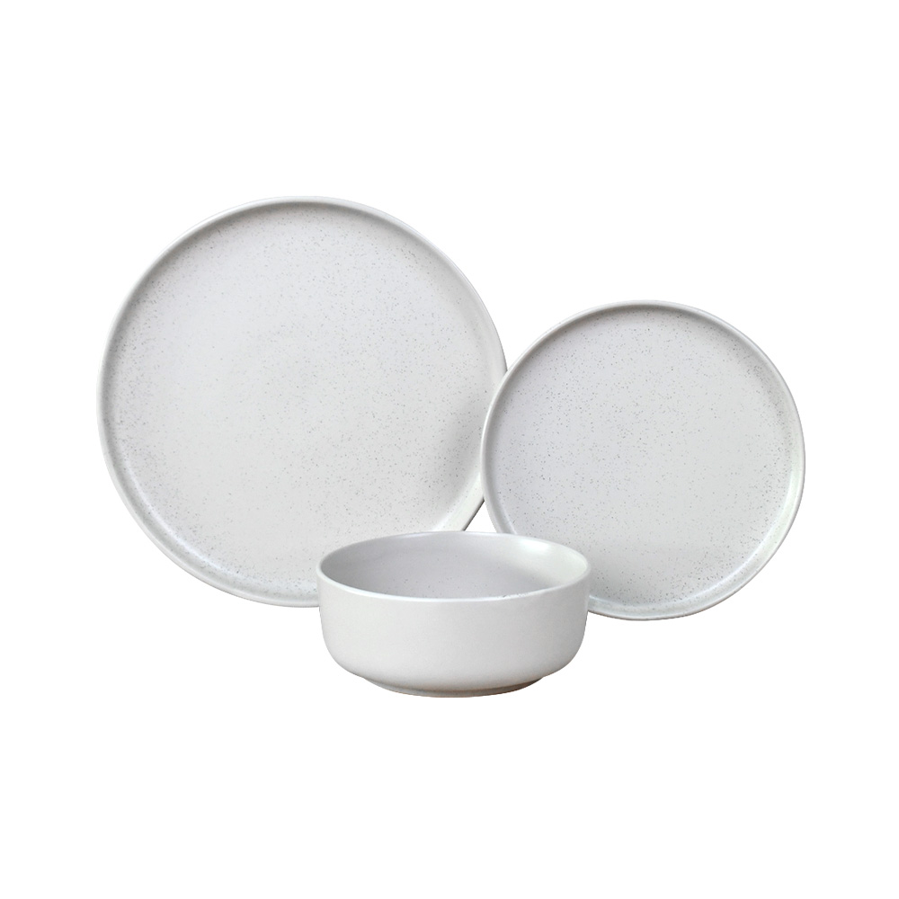 Vajilla de cerámica beige 12 piezas