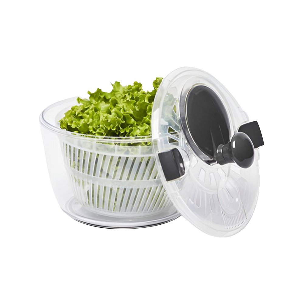 Escurridor para ensalada transparente con negro