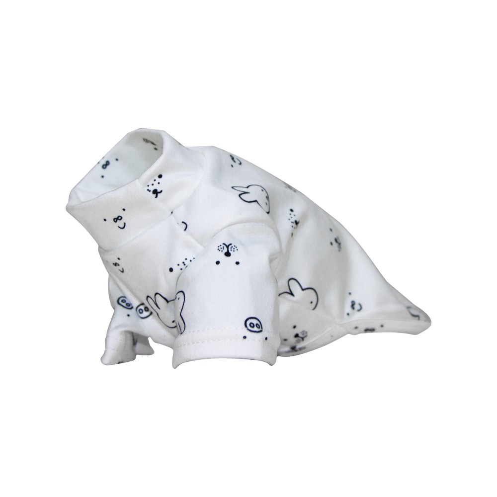 Camisa hueso para mascota talla l color blanco