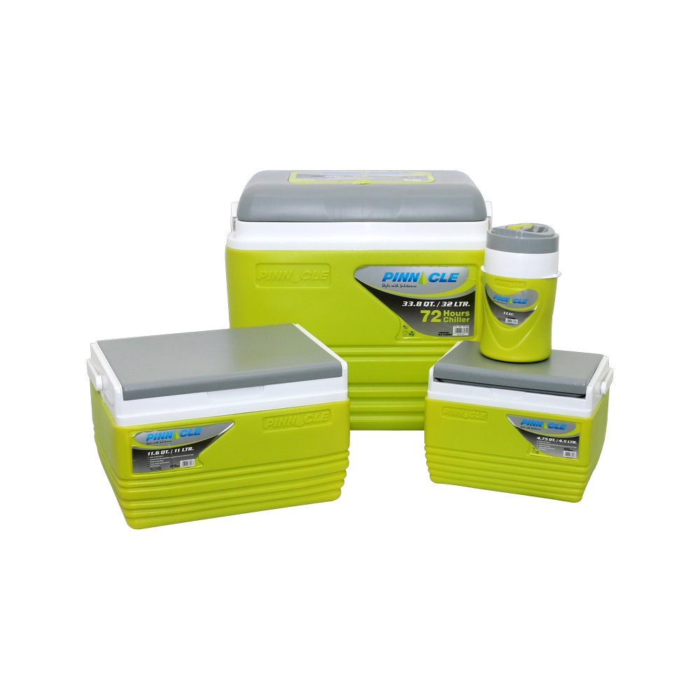 Juego de hieleras 32 l/11 l/4.5 l/1 l verde 4 piezas